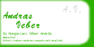 andras veber business card