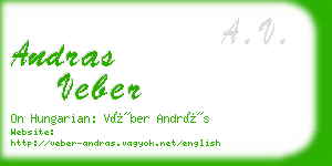 andras veber business card